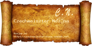 Czechmeiszter Nóna névjegykártya